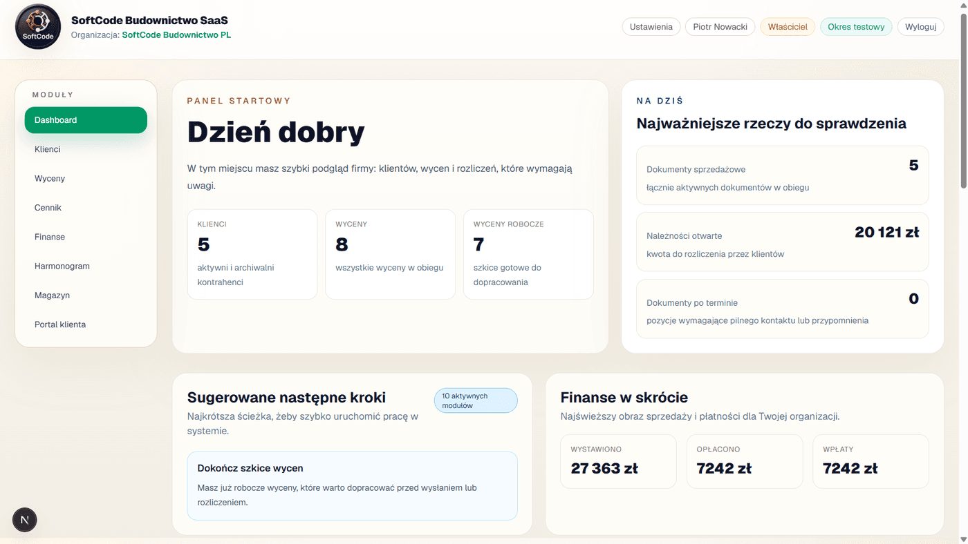 Panel Costor dla firm remontowo-budowlanych
