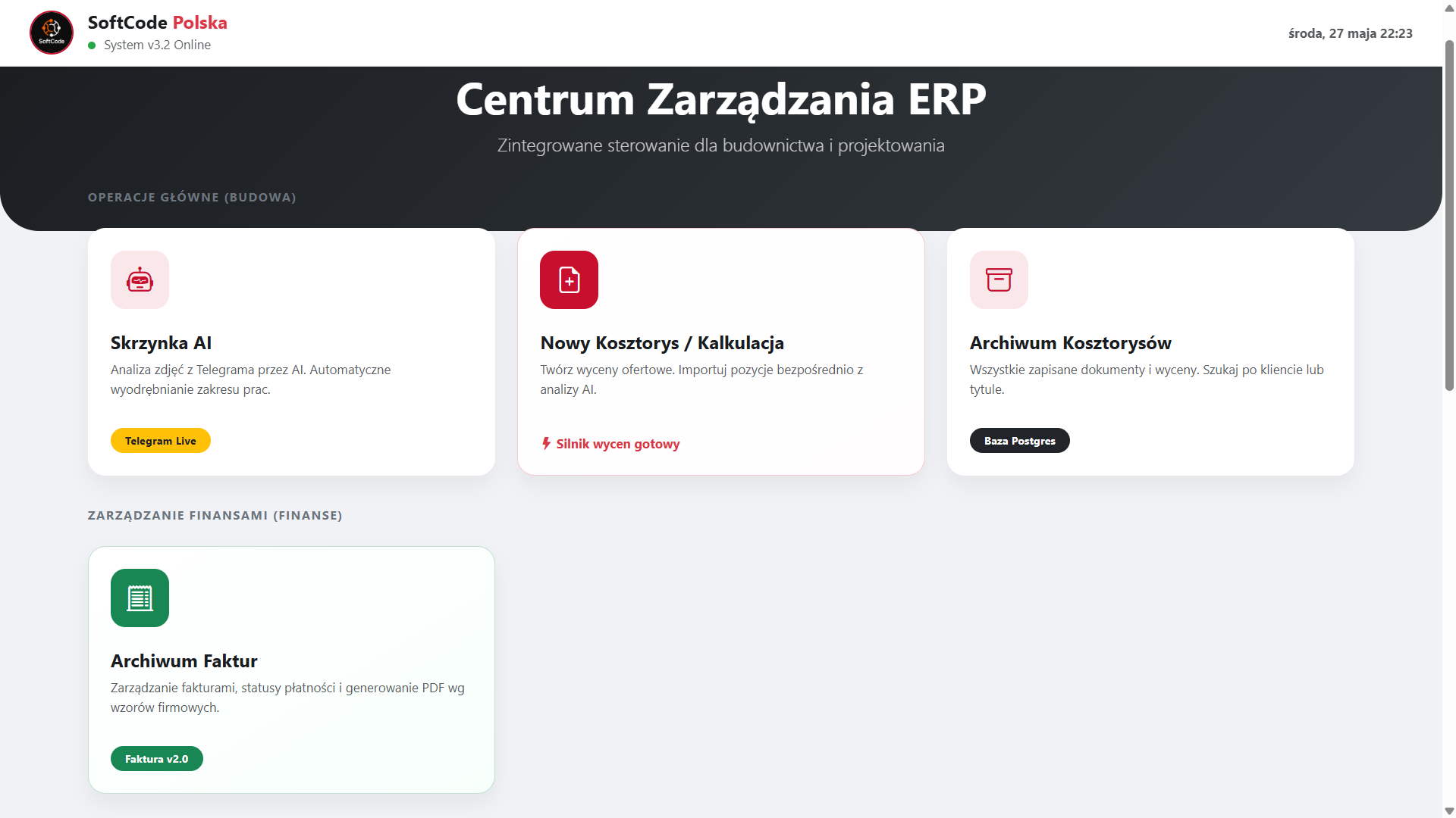 RemontPilot AI - panel systemu dla firmy remontowej